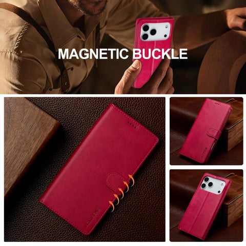 Eleganten ovitek etui za iPhone 17 Pro, Rdeč