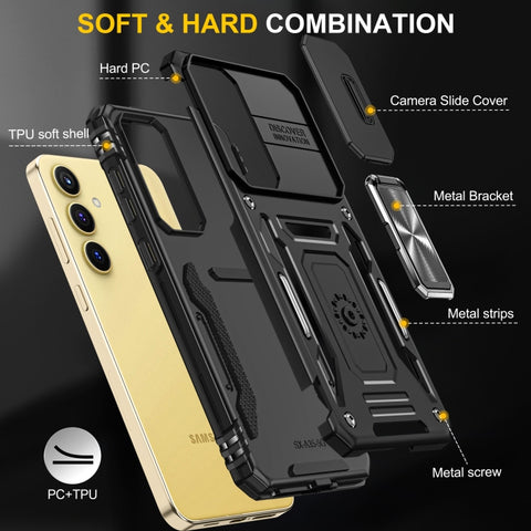 Hybrid Armor ovitek za Samsung A35 / A55, Črn