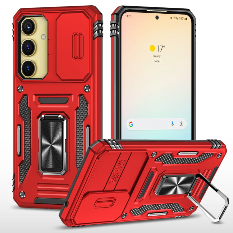 Hybrid Armor ovitek za Samsung A35 / A55, Rdeč
