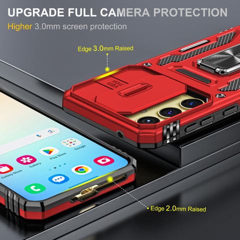 Hybrid Armor ovitek za Samsung A35 / A55, Rdeč
