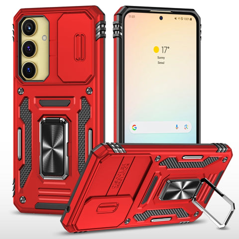 Hybrid Armor ovitek za Samsung A35 / A55, Rdeč