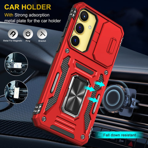 Hybrid Armor ovitek za Samsung A35 / A55, Rdeč