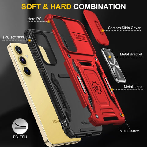 Hybrid Armor ovitek za Samsung A35 / A55, Rdeč