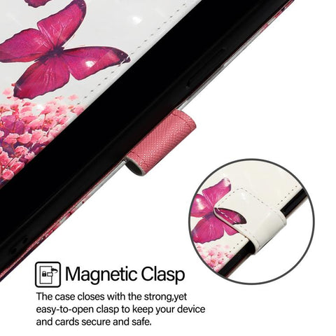For Samsung Galaxy S26+ 5G 3D Painting Horizontal Flip Leather Phone Case(Rose Butterfly)