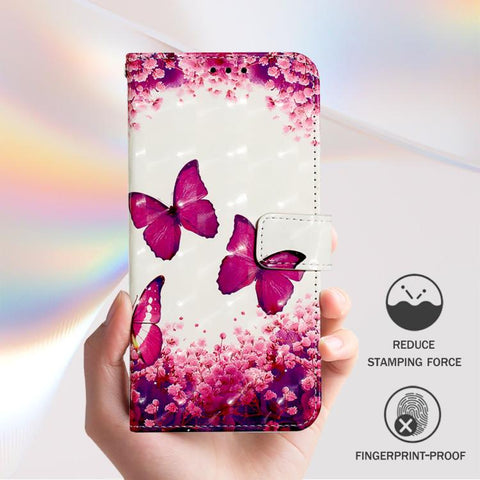 For Samsung Galaxy S26+ 5G 3D Painting Horizontal Flip Leather Phone Case(Rose Butterfly)