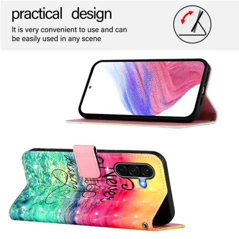 For Samsung Galaxy A56 5G 3D Painting Horizontal Flip Leather Phone Case(Chasing Dreams)