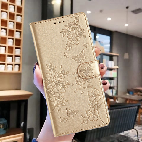 Eleganten etui ovitek za Samsung iPhone 16 Pro, Metulji, Gold