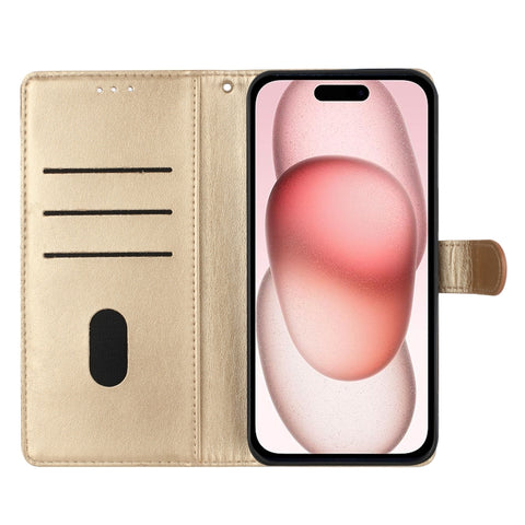 Eleganten etui ovitek za Samsung iPhone 16, Metulji, Gold