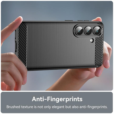 For Samsung Galaxy S26+ 5G Carbon Fiber Brushed Texture TPU Phone Case(Black)