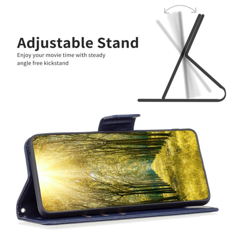 Eleganten ovitek etui iz umetnega usnja za Samsung A36 / A37 / A56, Moder