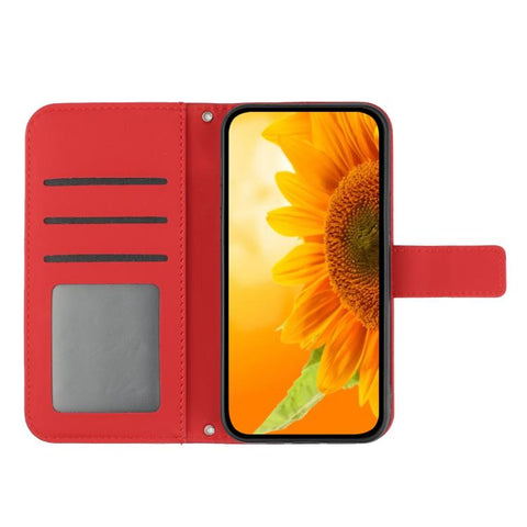 Eleganten ovitek etui za Samsung A36 / A37 / A56, Sončnica, Rdeč