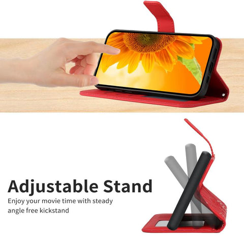 Eleganten ovitek etui za Samsung A36 / A37 / A56, Sončnica, Rdeč