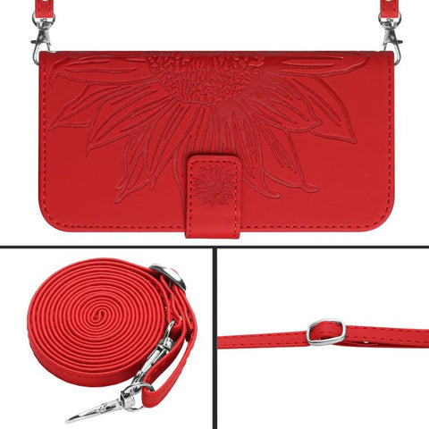 Eleganten ovitek etui za Samsung A36 / A37 / A56, Sončnica, Rdeč