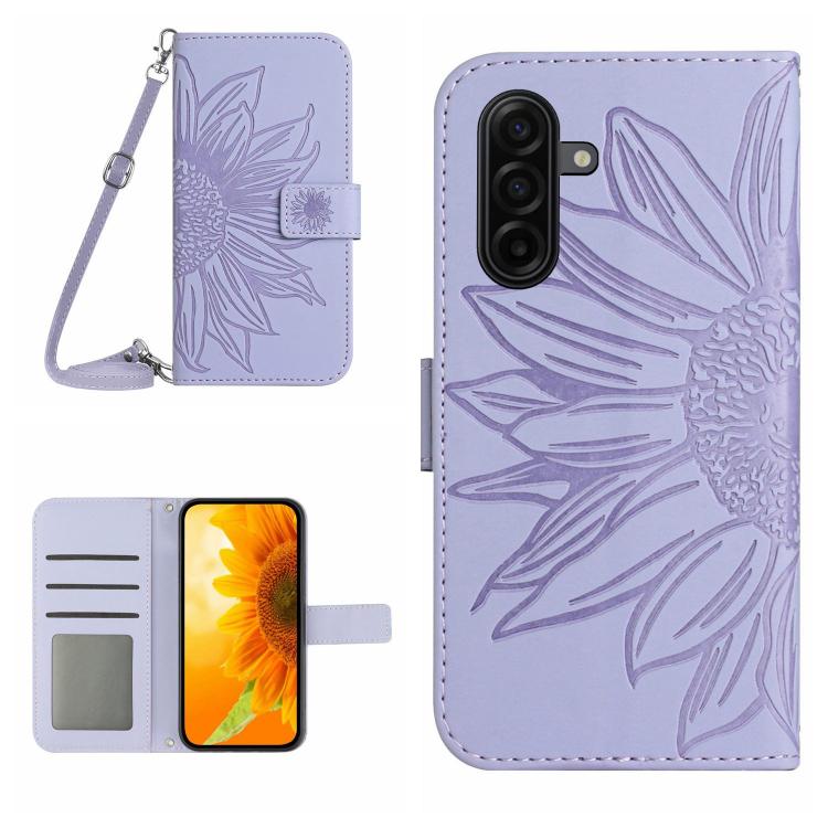 Eleganten ovitek etui za Samsung A36 / A37 / A56, Sončnica, Vijoličen