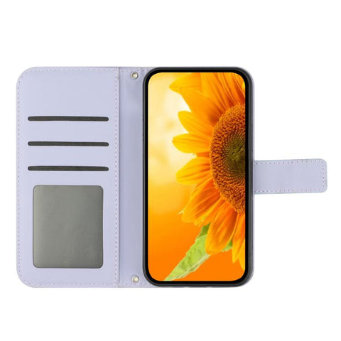 Eleganten ovitek etui za Samsung A36 / A37 / A56, Sončnica, Vijoličen