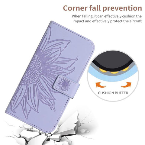 Eleganten ovitek etui za Samsung A36 / A37 / A56, Sončnica, Vijoličen