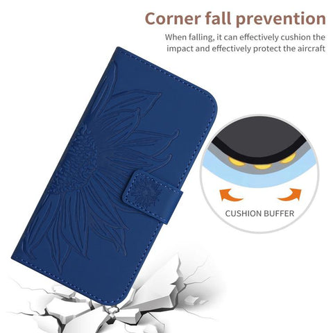 Eleganten ovitek etui za Samsung A36 / A37 / A56, Sončnica, Moder
