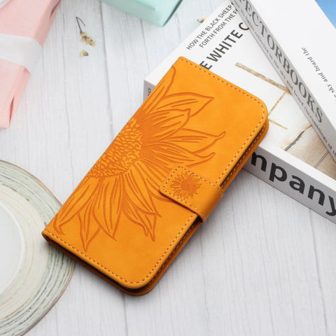 Eleganten ovitek etui za Samsung A36 / A37 / A56, Sončnica, Oranžen
