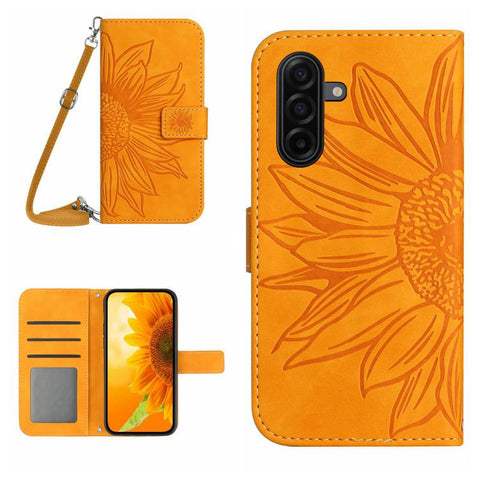 Eleganten ovitek etui za Samsung A36 / A37 / A56, Sončnica, Oranžen