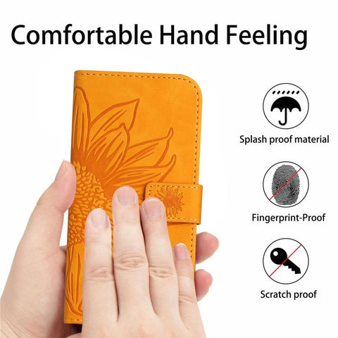 Eleganten ovitek etui za Samsung A36 / A37 / A56, Sončnica, Oranžen