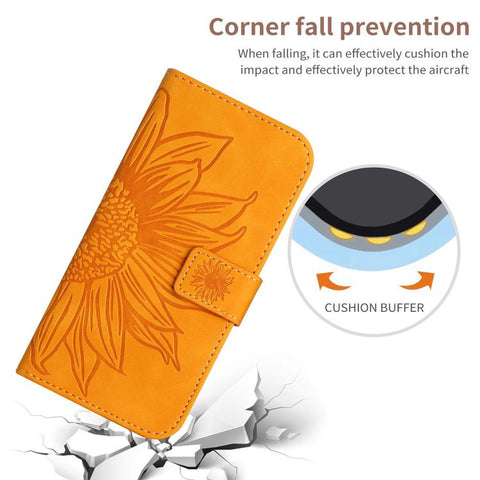 Eleganten ovitek etui za Samsung A36 / A37 / A56, Sončnica, Oranžen