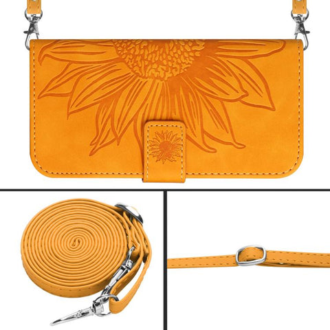 Eleganten ovitek etui za Samsung A36 / A37 / A56, Sončnica, Oranžen