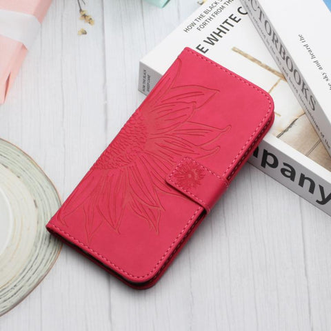 Eleganten ovitek etui za Samsung A36 / A37 / A56, Sončnica, Svetlo rdeč