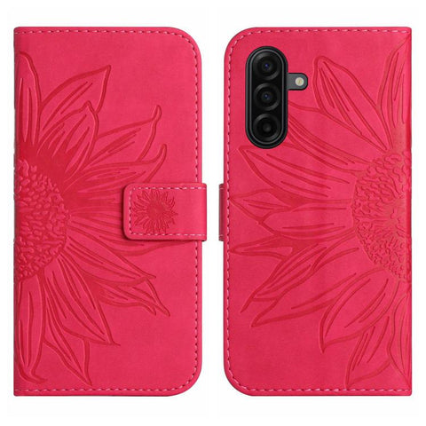 Eleganten ovitek etui za Samsung A36 / A37 / A56, Sončnica, Svetlo rdeč
