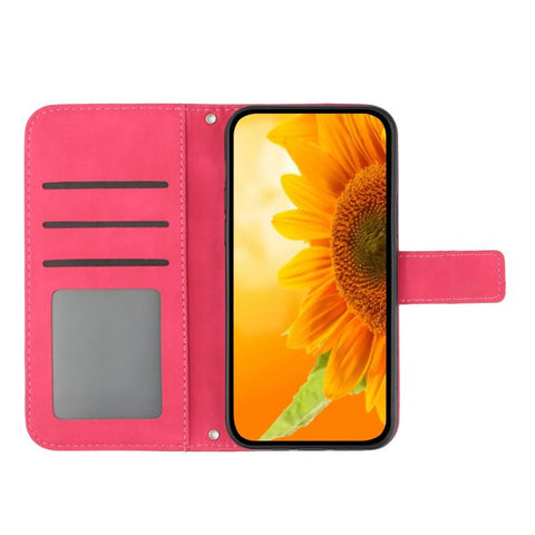 Eleganten ovitek etui za Samsung A36 / A37 / A56, Sončnica, Svetlo rdeč