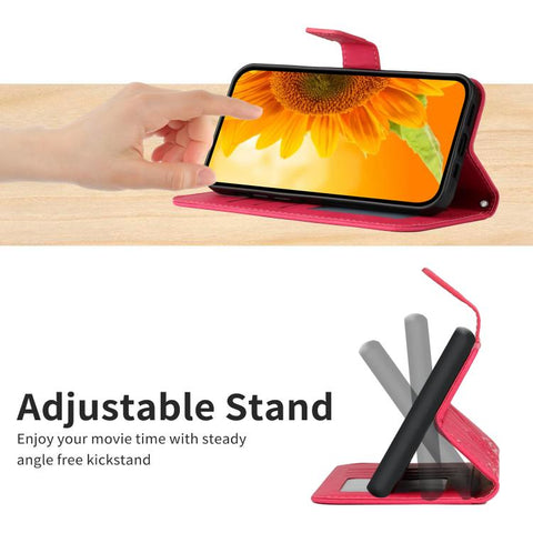Eleganten ovitek etui za Samsung A36 / A37 / A56, Sončnica, Svetlo rdeč