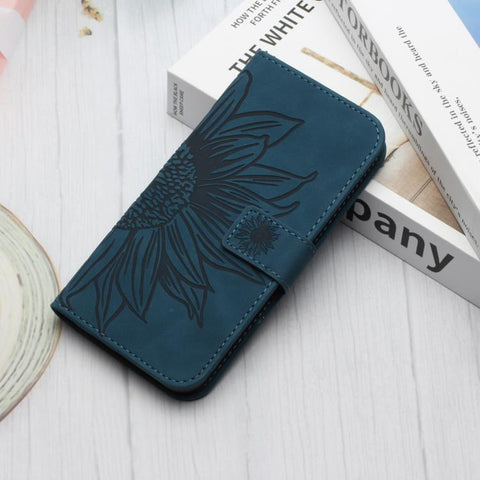 Eleganten ovitek etui za Samsung A36 / A37 / A56, Sončnica, Indigo moder