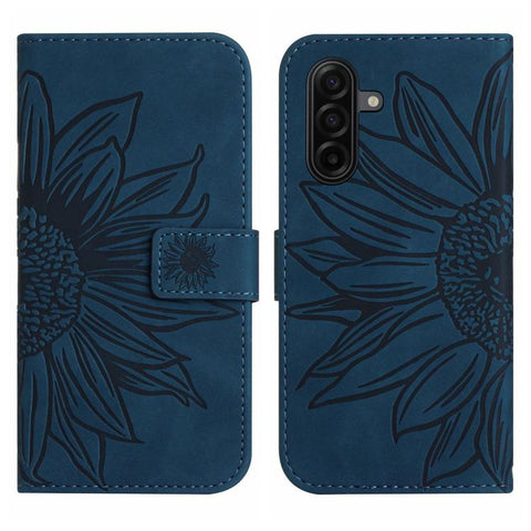 Eleganten ovitek etui za Samsung A36 / A37 / A56, Sončnica, Indigo moder