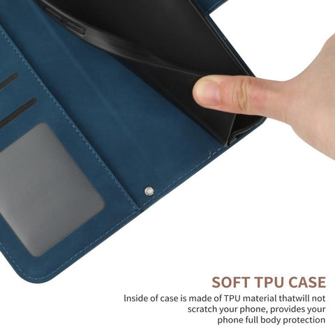 Eleganten ovitek etui za Samsung A36 / A37 / A56, Sončnica, Indigo moder