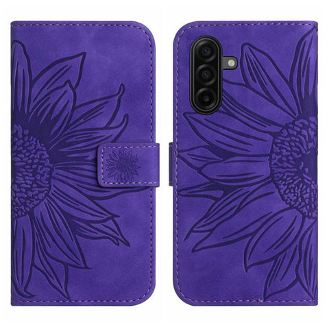 Eleganten ovitek etui za Samsung A36 / A37 / A56, Sončnica, Temno vijoličen