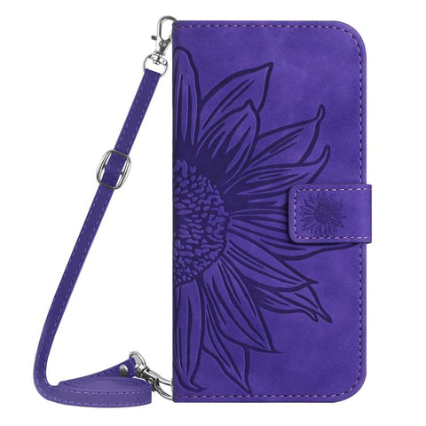 Eleganten ovitek etui za Samsung A36 / A37 / A56, Sončnica, Temno vijoličen