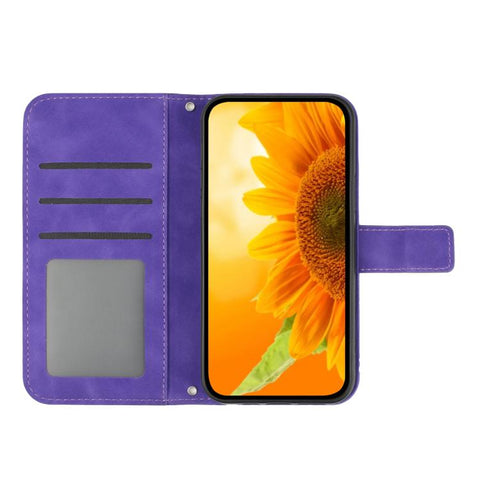 Eleganten ovitek etui za Samsung A36 / A37 / A56, Sončnica, Temno vijoličen