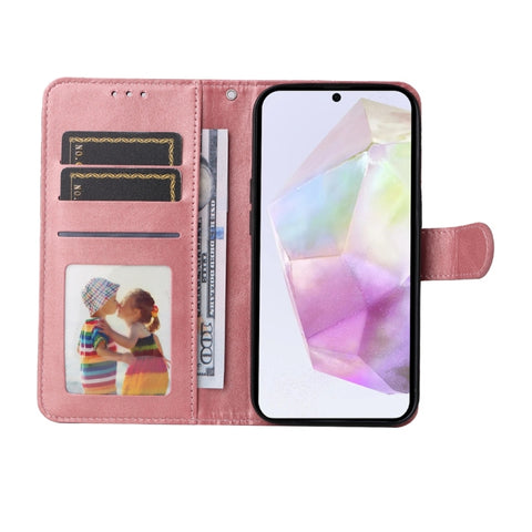Eleganten ovitek etui iz umetnega usnja za Samsung A36 in A56, Rose Gold