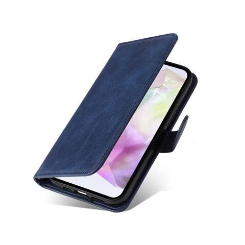 Eleganten ovitek etui iz umetnega usnja za Samsung A36 in A56, Moder