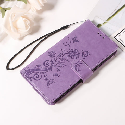 Eleganten etui ovitek za  Samsung A16, A17 in A26, Vijoličen, metulji