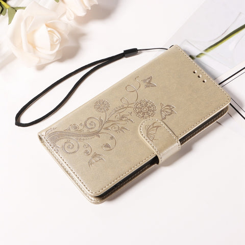Eleganten etui ovitek za  Samsung A16, A17 in A26, Gold, metulji