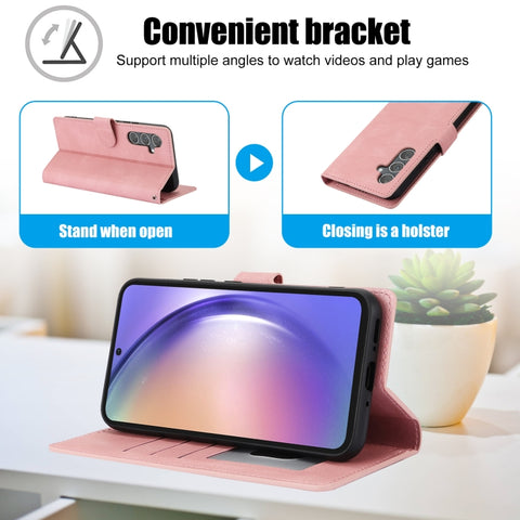 Eleganten ovitek etui iz umetnega usnja za Samsung A56 5G, Pink