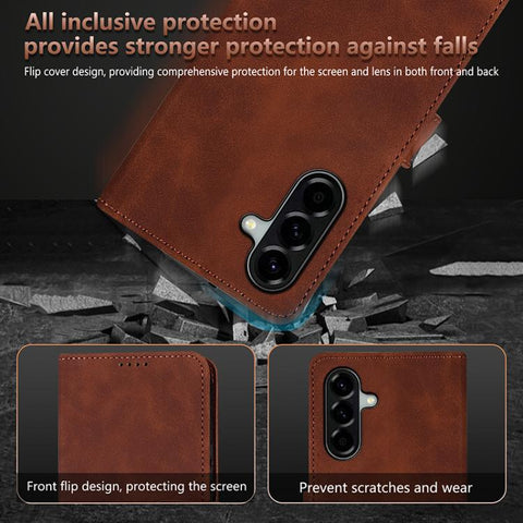 Eleganten ovitek etui za Samsung A57, Rdeč