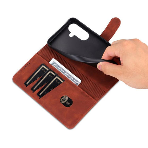 Eleganten ovitek etui za Samsung A57, Rjav