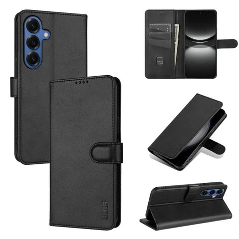 Eleganten ovitek etui iz umetnega usnja za Samsung S26 Plus, Črn