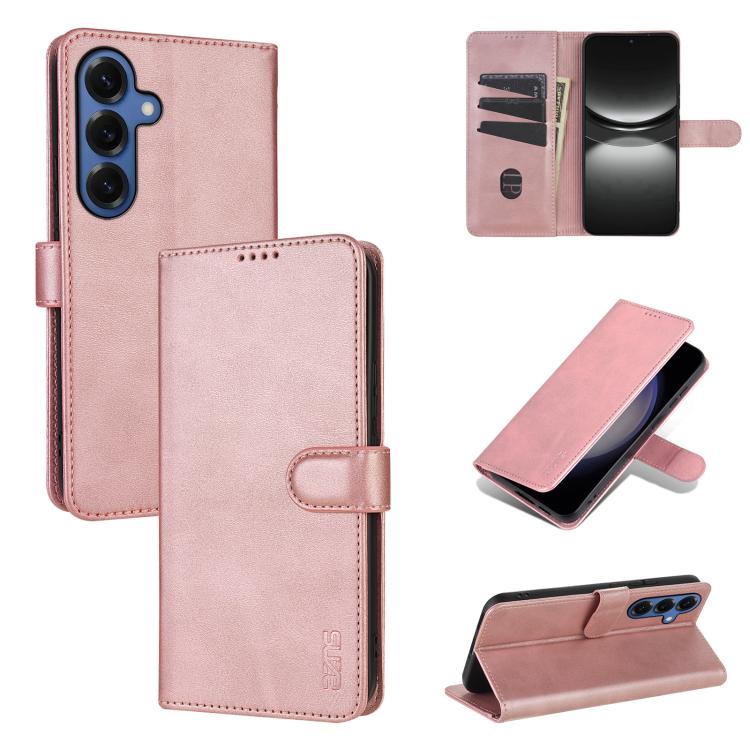 Eleganten ovitek etui iz umetnega usnja za Samsung S26 Plus, Rose Gold