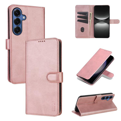 Eleganten ovitek etui iz umetnega usnja za Samsung S26 Plus, Rose Gold