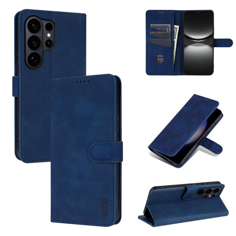 Eleganten ovitek etui iz umetnega usnja za Samsung S26 Ultra, Moder