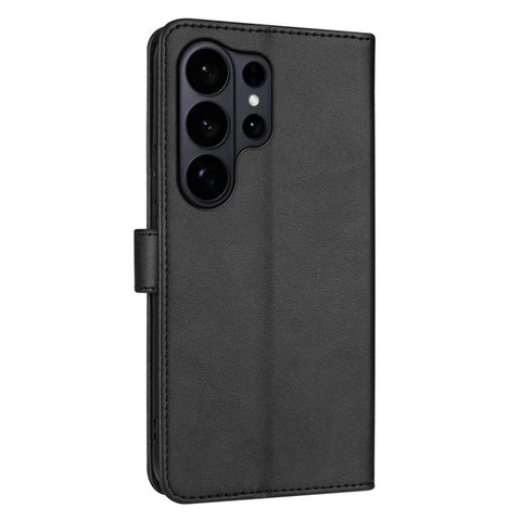 Eleganten ovitek etui iz umetnega usnja za Samsung S26 Ultra, Črn