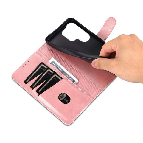Eleganten ovitek etui iz umetnega usnja za Samsung S26 Ultra, Rose Gold