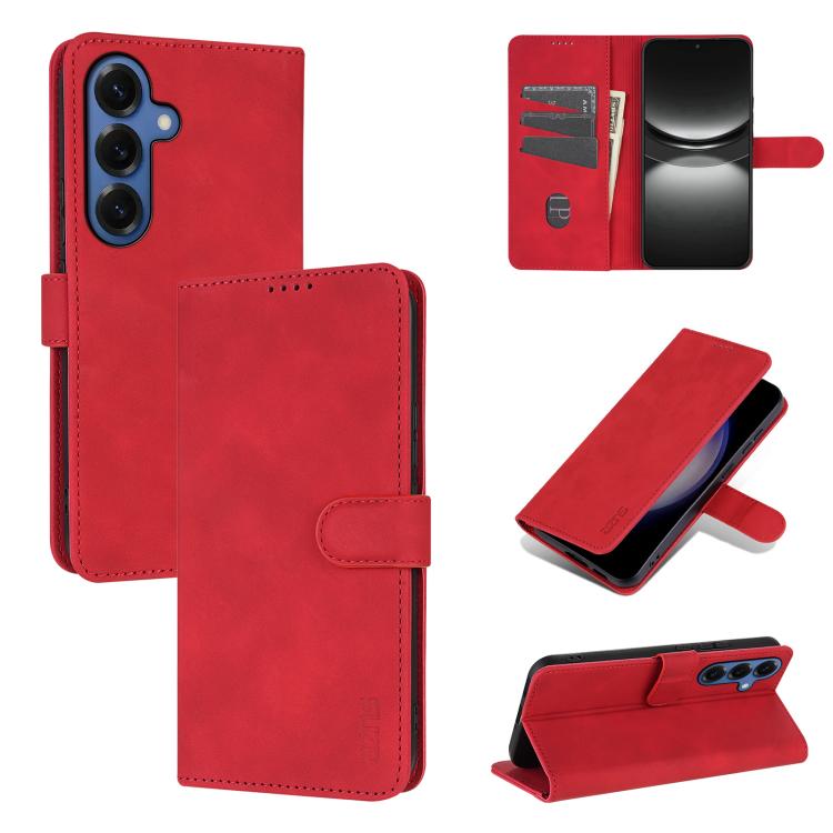 Eleganten ovitek etui iz umetnega usnja za Samsung S26, Rdeč